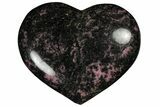Polished Rhodonite Heart - Madagascar #196228-1